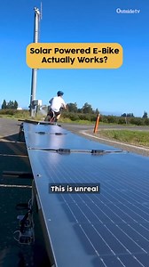 2M views · 10K reactions | How many miles can an e-bike go when fully powered by the sun? 樂 Check out an all-new episode of 'Failure is an Option' as Brendan attempts to create an e-bike with unlimited energy - https://outside.watch/solarebike ☀️ #solarpower #bike #ebike #mtb #diy #invention #engineer | Outside Watch | Facebook
