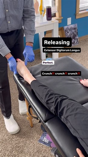 Luis on Instagram: "Releasing Foot extensors, years of stiffness. In this video, I’m explaining to my client how to release her extensor digitorum longus, to improve her plantar flexion. Her extensors were locked in constant extension, mechanically blocking plantar flexion and normal foot function.⬇️ The restrictions weren’t flexibility related — they were connected to adhesions and scar tissue locking the joints and nerve signals. By using Corrective Movement Therapy™’s Tumbler Method™, the ext