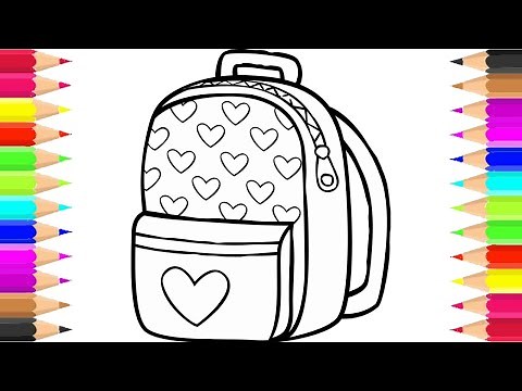 How To Draw A Backpack Step By Step 🎒 Backpack Drawing Easy