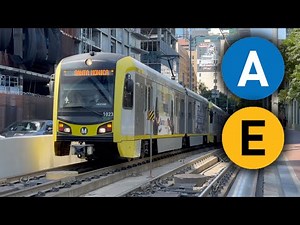 Los Angeles Metro Trains in Downtown (A & E Line Compilation)