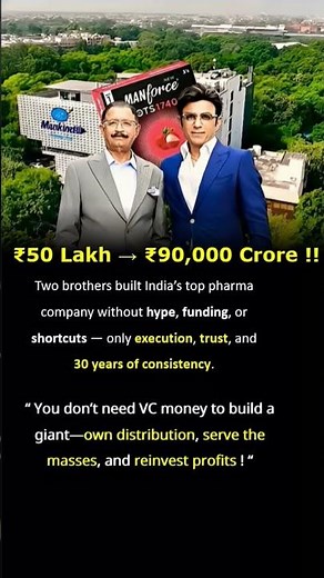 How Two Brothers Built a ₹90,000 Crore Pharma Empire Without VC Money #shorts