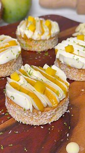 Tartelettes exotiques - Exotic Tartlets ! 🥭🥥- Pâte sucrée coco- Ganache coco - Génoise coco- Confit mangue passion- Ganache montée coco - Coconut sweet dough- Coconut ganache - Coconut génoise- Mango passion confit- Coconut ganache#patisserie #pastry #tarte #tart #exotic #passion #coco #mangue #irvinpastry #dessert | Irvin Pastry