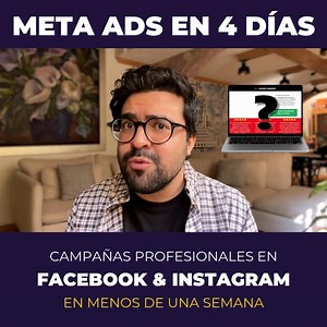 Nuevo curso enseña cómo aumentar tus ventas en 4 días. Si no estás vendiendo suficiente en tu negocio, la manera más rápida de generar nuevos clientes es a través de Facebook e Instagram. No hay duda que tus clientes usan alguna de estas redes sociales… Pero… ¿Te abruma la complejidad de las redes sociales, y dudas de tus habilidades tecnológicas? Existe un curso paso a paso, creado para personas con las siguientes características: ✅ Son dueños de un pequeño negocio. ✅ Dudan de sí mismos - Creen
