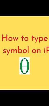 How to type theta symbol on iPhone