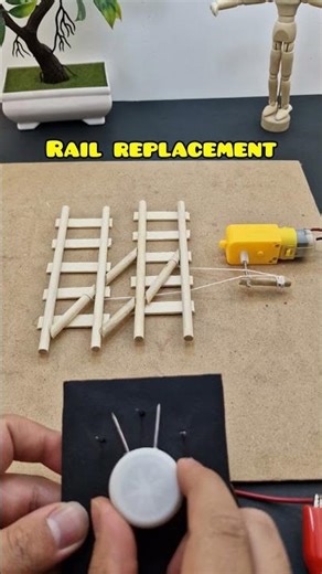 Automatic rail change | #dcmotor #techexperiments #experiment #techexperiments #rail #train