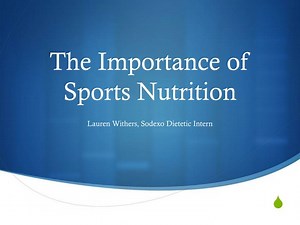 The Importance of Sports Nutrition - SlideServe