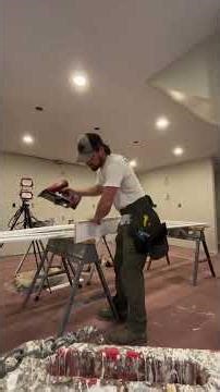 Chraftsman style door trim install.#carpentry #woodworking #trending