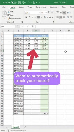 Automate Your Time Sheet with Excel Formulas and Functions