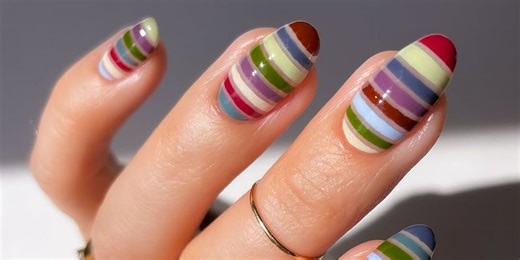 22 Striped Nail Designs That Get Playful with the Classic Print