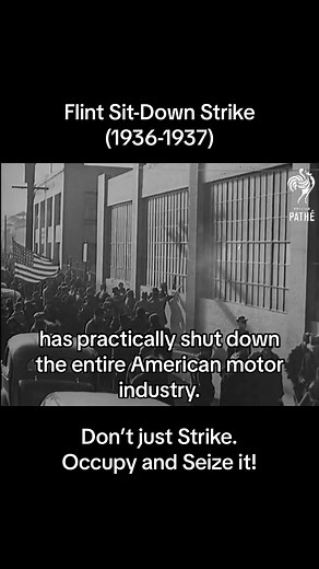 Flint Sit-Down Strike (1936-1937) . . . #Strike #sitdownstrike #occupy #syndicalism #socialism #laborhistory #revolution #Union #UAW #industrialworkersoftheworld #workercooperatives #workingclass #seizethemeansofproduction