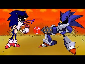 Sonic Exe vs Metal Mecha Metallix Sonic friday night funkin mods - too slow but mecha sonic sings it