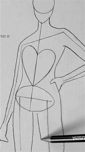 "How to draw a body base easily ✍️" හෝ "Easy drawing hack for beginners