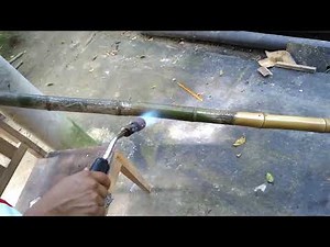 Tratamiento de bambú con calor.