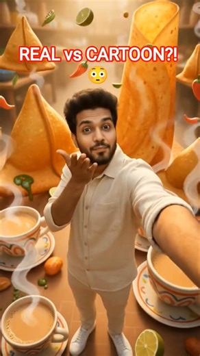 Real Human in 3D Cartoon World 😳 #shorts #youtubeshorts #youtubefeed #ai