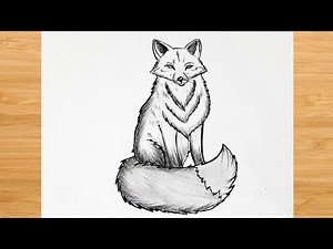 How to draw a fox step by step || Fox drawing || Animal drawing tutorial