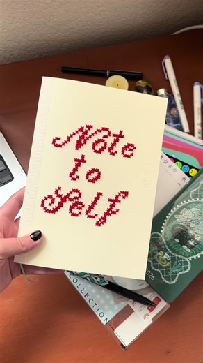 Cross Stitching Knitwear Pattern in My New Journal