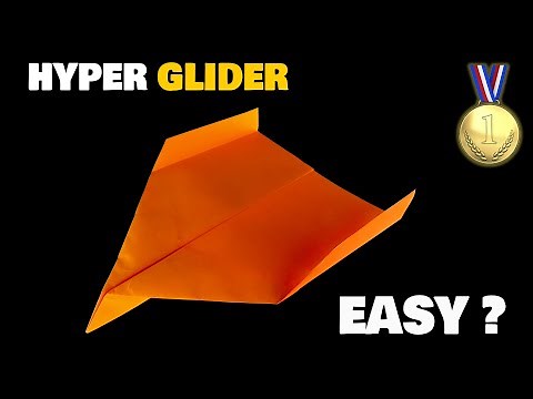 How to make THE best HYPER GLIDER PAPER AIRPLANE ✈️🎖️