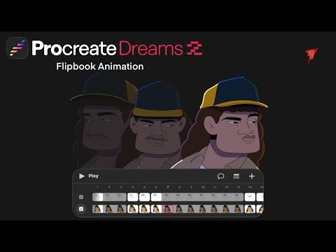 PROCREATE DREAMS 2 | Animating a face turn frame by frame