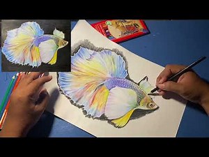How to draw a betta fish