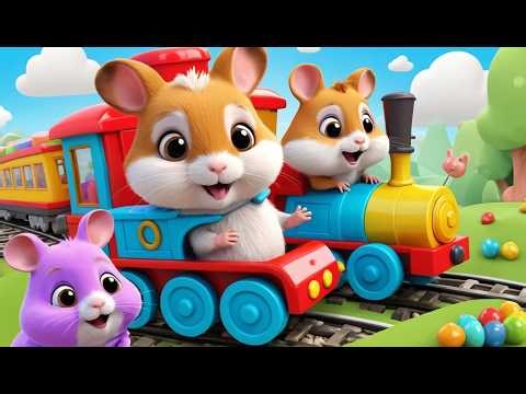 Tiny Hamster Steers a Candy Train 🐹🚂🍭 | Funny and Fun Kids Nursery Rhyme Animation