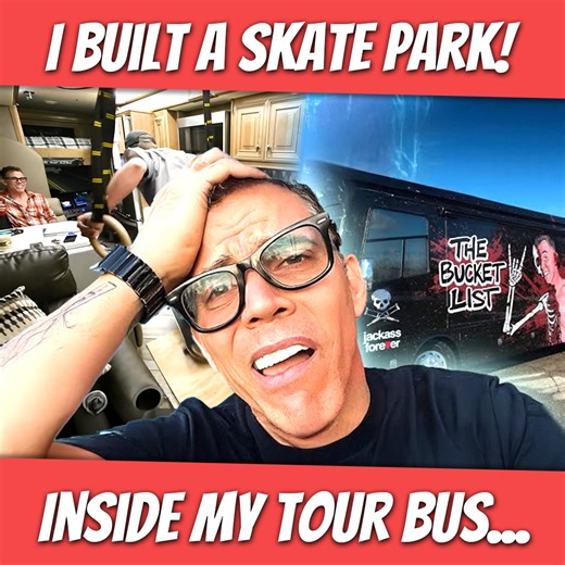 60K views · 606 reactions | I Built A Skate Park! (Inside My Tour Bus) | Steve-O | Facebook