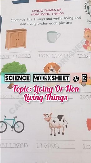 Living Or Non Living Things | Science Worksheet # 2 | Homeschool Guide