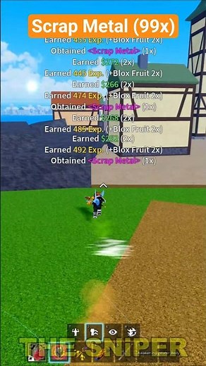 TRICK OR HACK 😱🔥 10 Mins 56 SCRAPS METAL 😱#shorts #bloxfruits #roblox ‪@SNIPERMOHIT‬