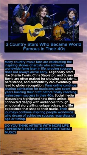 Country Stars Who Found Fame Later In Life #countrymusic #musiclegends #successstory #shorts #viral