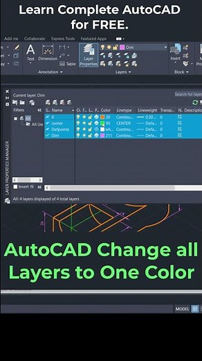 AutoCAD Change All Layers to One Color