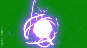 vfx element, glow effects, glow lines, anime neon elements, cartoon effect green screen