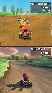 240K views · 887 reactions | Mario Kart 8 Deluxe on Nintendo Switch 1 (2017) vs. Mario Kart World on Nintendo Switch 2 (2025) #NintendoSwitch2 #mariokartworldtour | Open Surprise | Facebook