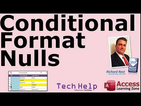 Conditional Formatting on a NULL Value in Microsoft Access - IsNull, Blank Entries, Missing Data