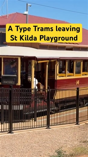 Bib & Bub trams 14 & 15 depart St Kilda 🚋 #adelaidetram #tramwaymuseum
