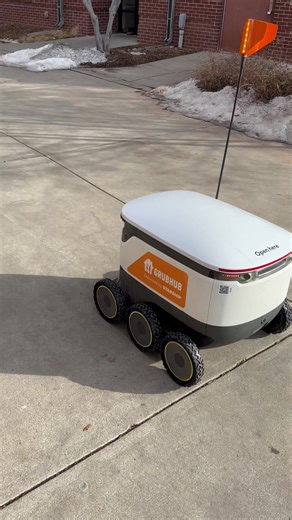 Starship robot makes Grubhub food delivery at Colorado State University