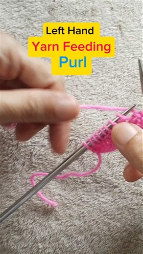 How to Purl Using Left-Hand Yarn Feeding
