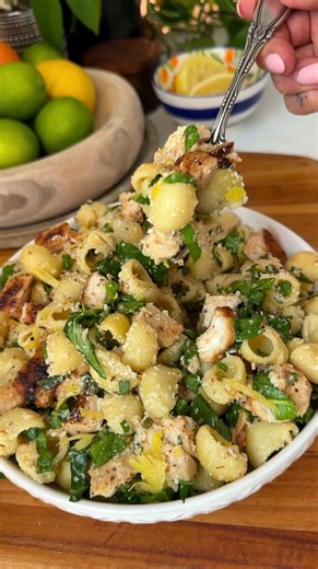 Lemon Basil Pasta Salad #recipe