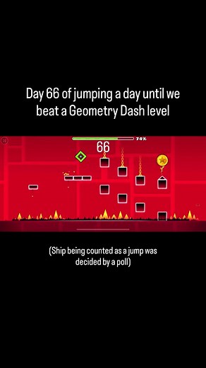 Geometry Dash One Jump Daily on Instagram: "Getting the second coin will take away progress but we need the coins! #daily #games #geometrydash"