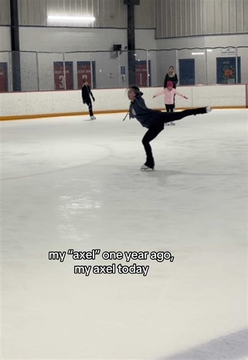 is this fast, slow, or avg progress? #figureskating #improvement #iceskating #axel #consistent