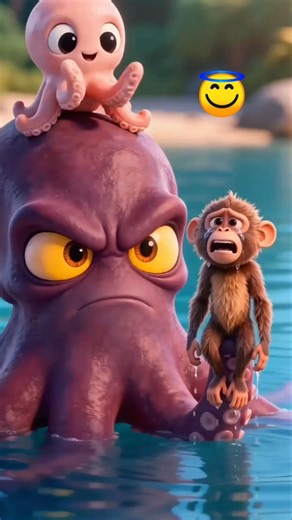 Monkey Vs Octopus 🐙#entertainment #trending #viral #shorts