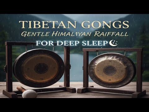 Tibetan Gongs with Gentle Himalayan Rainfall for Deep Sleep