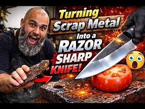 “Turning Scrap Metal Into a Razor Sharp Knife! 🔥”
