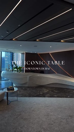 This reception desk, part of the TS project, features an organic,...