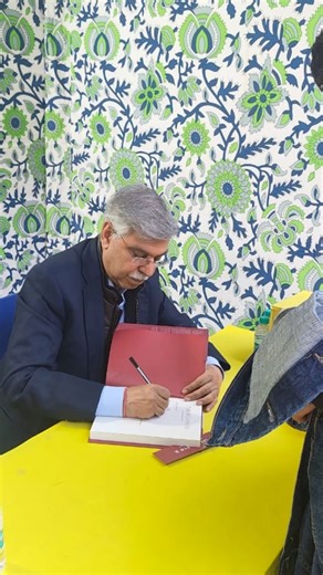 Mr. Sunil Kant Munjal shares the story behind their book 'Table For Four' with Vir Sanghvi at the Jaipur Literature Festival, speaking about how the book came to be. The session was followed by a wonderful book signing and meaningful conversations with readers. (Table For Four, Family Fables Co, Jaipur Literature Festival, fyp) | Family Fables Co.