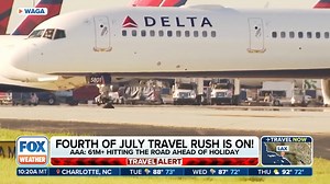 TRAVEL HEADACHE: FOX News Correspondent Madison Scarpino reports from the Atlanta International Airport, where storms created a travel mess on Sunday and Monday for July Fourth travelers. The TSA is expected to screen more than 18 million travelers this weekend. | FOX Weather