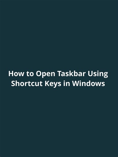 How to Open Taskbar Using Shortcut Keys in Windows 💻 #shorts Want to quickly access the Windows Taskbar without using your mouse? Here's the easiest keyboard shortcut to open and navigate the Taskbar instantly! 🎯 Shortcut: Ctrl shift Esc This highlights the first item on the Taskbar—you can then use arrow keys to move through apps and press Enter to open them. Perfect for multitaskers and productivity lovers! ✅ Like | 🔔 Subscribe | 💬 Comment if it helped! #TechTips #WindowsShortcut #Producti