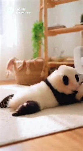 Panda as a pet #panda #pet #🐼