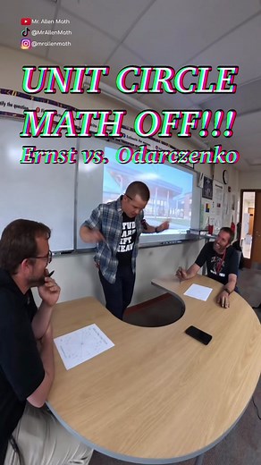 MATH OFF!!!! Who’s gonna win?! #math #maths #unitcircle #school #mathclass #trigonometry #algebra2 #teachers #teachersofinstagram #fun #highschool #competition #competitive #fyp #foryoupage