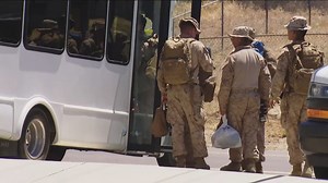 Camp Pendleton Marines install razor wire along border in Campo