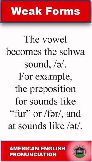 Mastering Weak Forms in American English Pronunciation #english #learnenglish #americanenglish