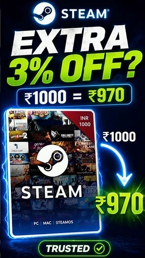 I Found a ₹1000 Steam Gift Card for ₹970 😳